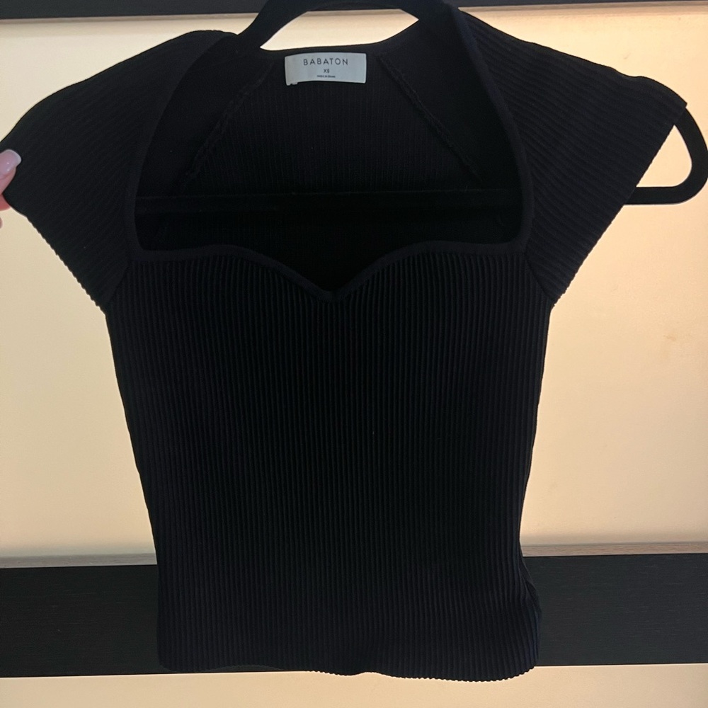Babaton Black Fitted Bustier Bodysuit